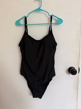 Hurley Women's Black One-Piece Swimsuit with Slim Straps